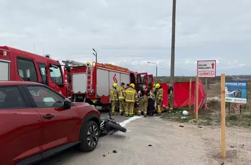Śmiertelny wypadek w Chełmnie/ Fot. KP PSP Chełmno