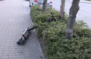 Wypadek na hulajnodze w Świeciu/ fot. KPP Świecie