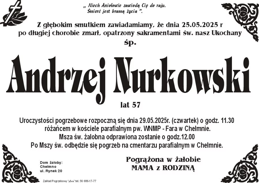 W komentarzach wpisujemy wspomnienia i kondolencje.
