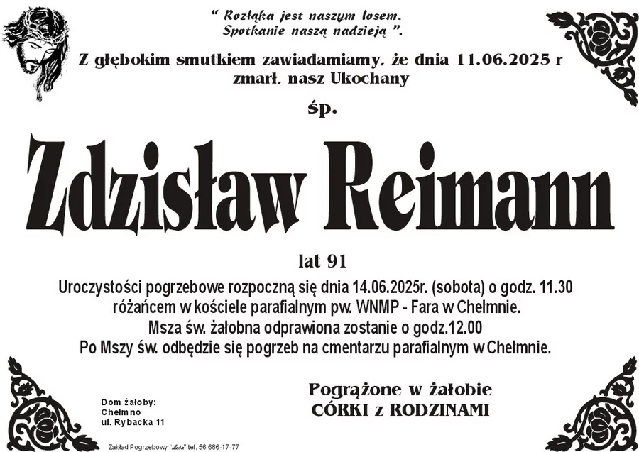 W komentarzach wpisujemy wspomnienia i kondolencje.