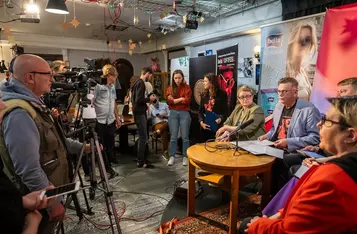 Konferencja prasowa organizatorów festiwalu Bella Tofifest, fot. Szymon Zdziebło/tarantoga.pl dla UMWKP
