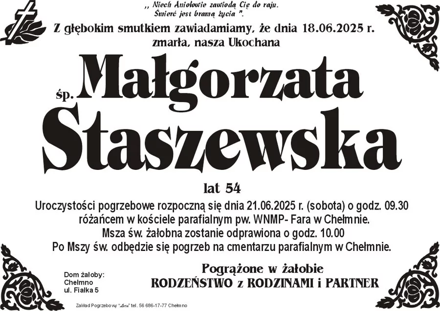 W komentarzach wpisujemy wspomnienia i kondolencje.
