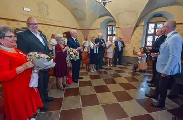 Złote gody w ratuszu w Chełmnie/ Fot. Pitrex