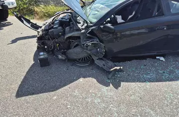 W wypadku ucierpieli żona i córka strażaka z Chełmna/ Fot. KP PSP Chełmno