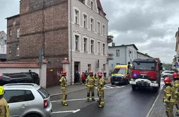 Wypadek w centrum Chełmna/ Fot. KP PSP Chełmno