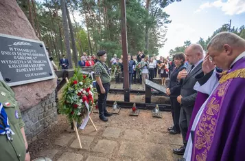 Uroczystość upamiętniająca ofiary katastrofy pod Otłoczynem, 19 sierpnia 2025 r., fot. Mikołaj Kuras dla UMWKP
