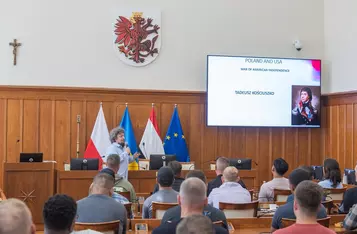 Uroczystość powitania żołnierzy amerykańskich, fot. Mikołaj Kuras dla UMWKP
