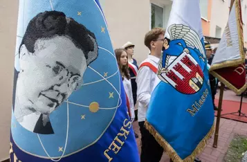 Odsłonięcie tablicy poświęconej prof. Wilhelminie Iwanowskiej, fot. Mikołaj Kuras dla UMWKP