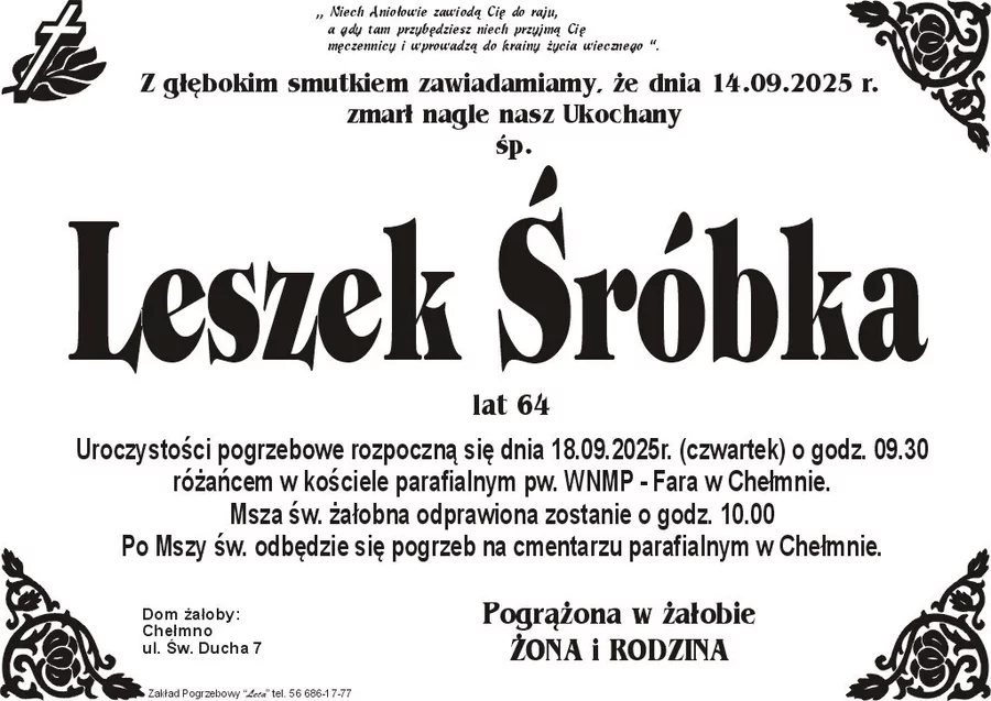 W komentarzach wpisujemy wspomnienia i kondolencje.