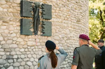 Uroczystości w Dachau, fot. Józef Fifin