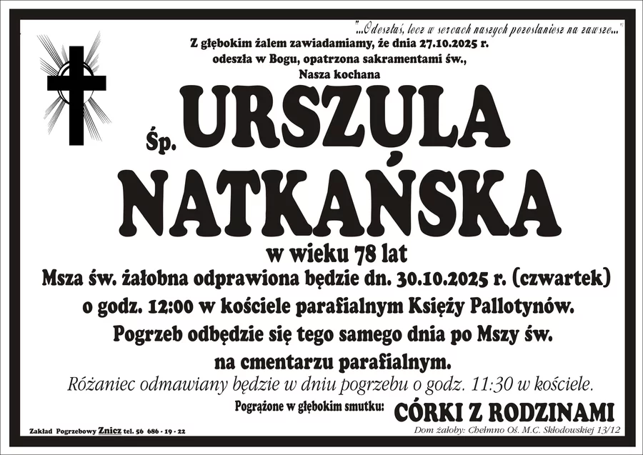 W komentarzach wpisujemy wspomnienia i kondolencje.