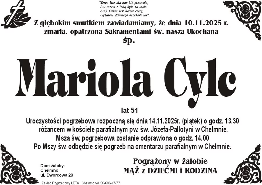 W komentarzach wpisujemy wspomnienia i kondolencje.