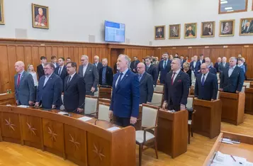 Sesja sejmiku województwa, 24 listopada 2025, fot. Mikołaj Kuras dla UMWKP