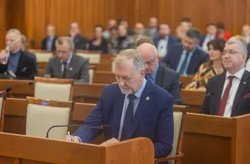 Sesja sejmiku województwa, 24 listopada 2025, fot. Mikołaj Kuras dla UMWKP