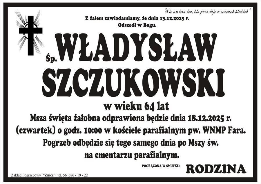 W komentarzach wpisujemy wspomnienia i kondolencje.