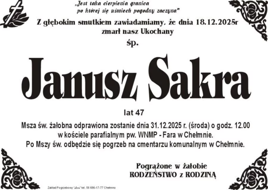 W komentarzach wpisujemy wspomnienia i kondolencje.