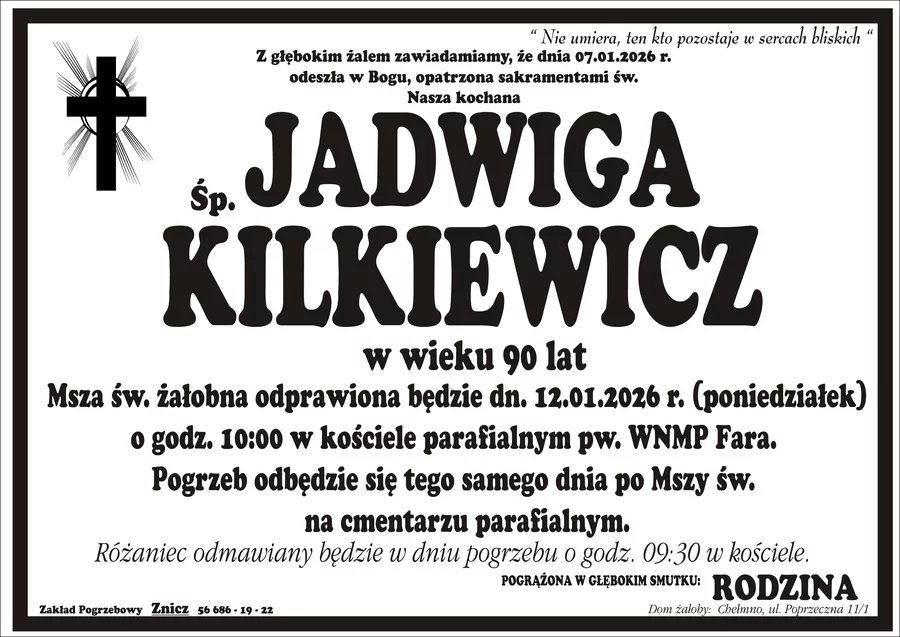 W komentarzach wpisujemy wspomnienia i kondolencje.