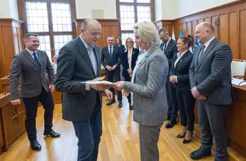 Uroczystość wręczenia umów KPO, 9 lutego 2026, fot. Mikołaj Kuras dla UMWKP