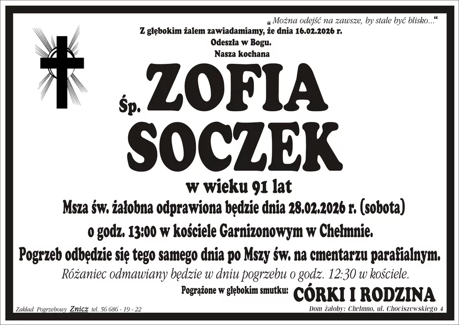 W komentarzach wpisujemy wspomnienia i kondolencje.