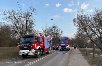 Awaria gazociągu w Chełmnie/ Fot. KP PSP Chełmno