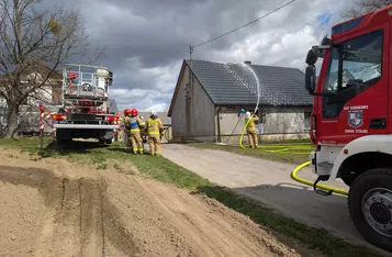 Pożar domu w Malankowie pod Chełmnem/ Fot. KP PSP Chełmno