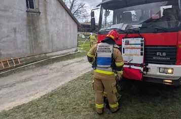 Pożar domu w Malankowie pod Chełmnem/ Fot. KP PSP Chełmno