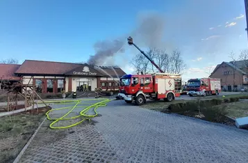 Pożar sali bankietowej w gminie Chełmno/ Fot. KP PSP Chełmno