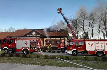 Pożar sali bankietowej w gminie Chełmno/ Fot. KP PSP Chełmno