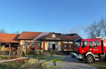Pożar sali bankietowej w gminie Chełmno/ Fot. KP PSP Chełmno