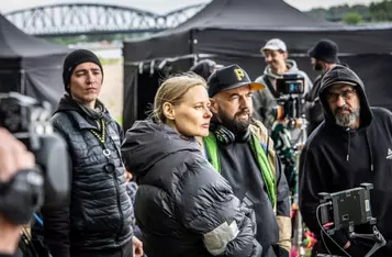 Plan zdjęciowy filmu „Całopalenie” Krzysztofa Zanussiego, fot. Andrzej Goiński dla UMWKP