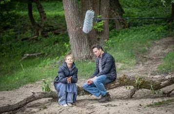 Plan zdjęciowy filmu „Całopalenie” Krzysztofa Zanussiego, fot. Andrzej Goiński dla UMWKP