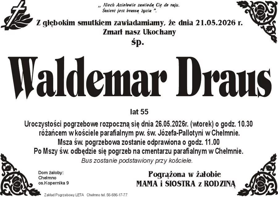 W komentarzach wpisujemy wspomnienia i kondolencje.
