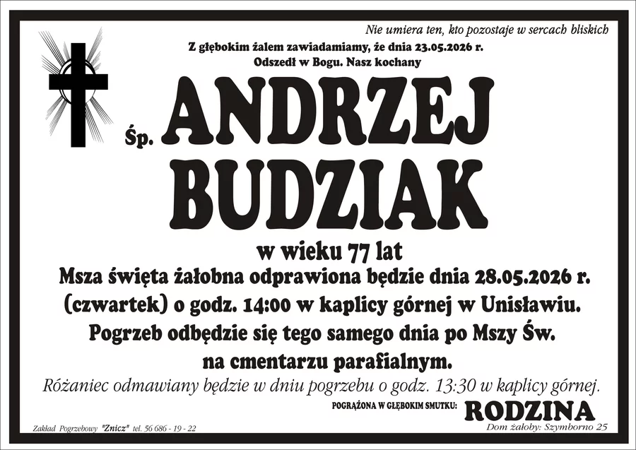 W komentarzach wpisujemy wspomnienia i kondolencje.