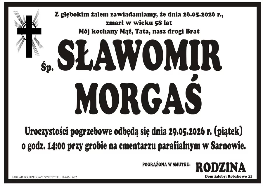 W komentarzach wpisujemy wspomnienia i kondolencje.