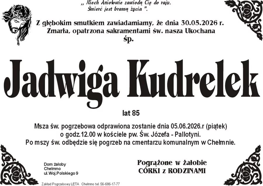 W komentarzach wpisujemy wspomnienia i kondolencje.