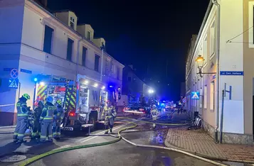 Pożar kamienicy przy ul. 22 Stycznia w Chełmnie/ Fot. Nadesłane