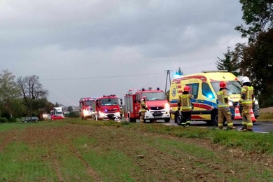 Wypadek na trasie ze Stolna do Grudziądza. Są ranni, droga jest zablokowana