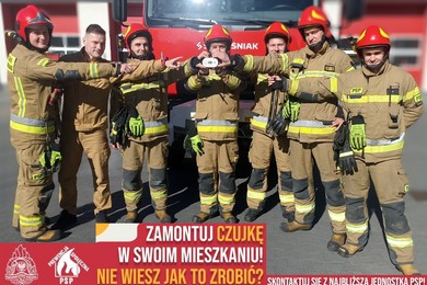 Z pytaniami o czujki dymu można dzwonić do strażaków z komendy PSP w Chełmnie