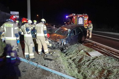 Wypadek na drodze krajowej pod Chełmnem [ZDJĘCIA]