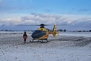 Akcja ratunkowa pod Chełmnem. Śmigłowiec LPR odleciał pusty [ZDJĘCIA]